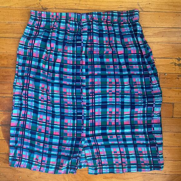Vintage SG Sport Jewel Tone Grid Pattern Plaid Skirt Womens Plus Size 1X - Picture 10 of 10